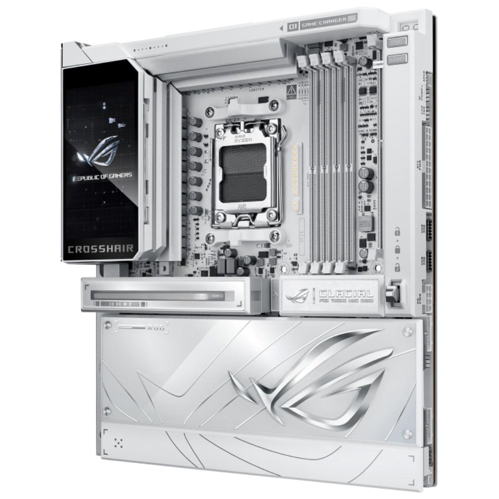 ASUS MB Sc AM5 ROG CROSSHAIR X870E GLACIAL,  AMD X870E,  2xDDR5,  WiFi,  2xUSB4,  E-ATX5 