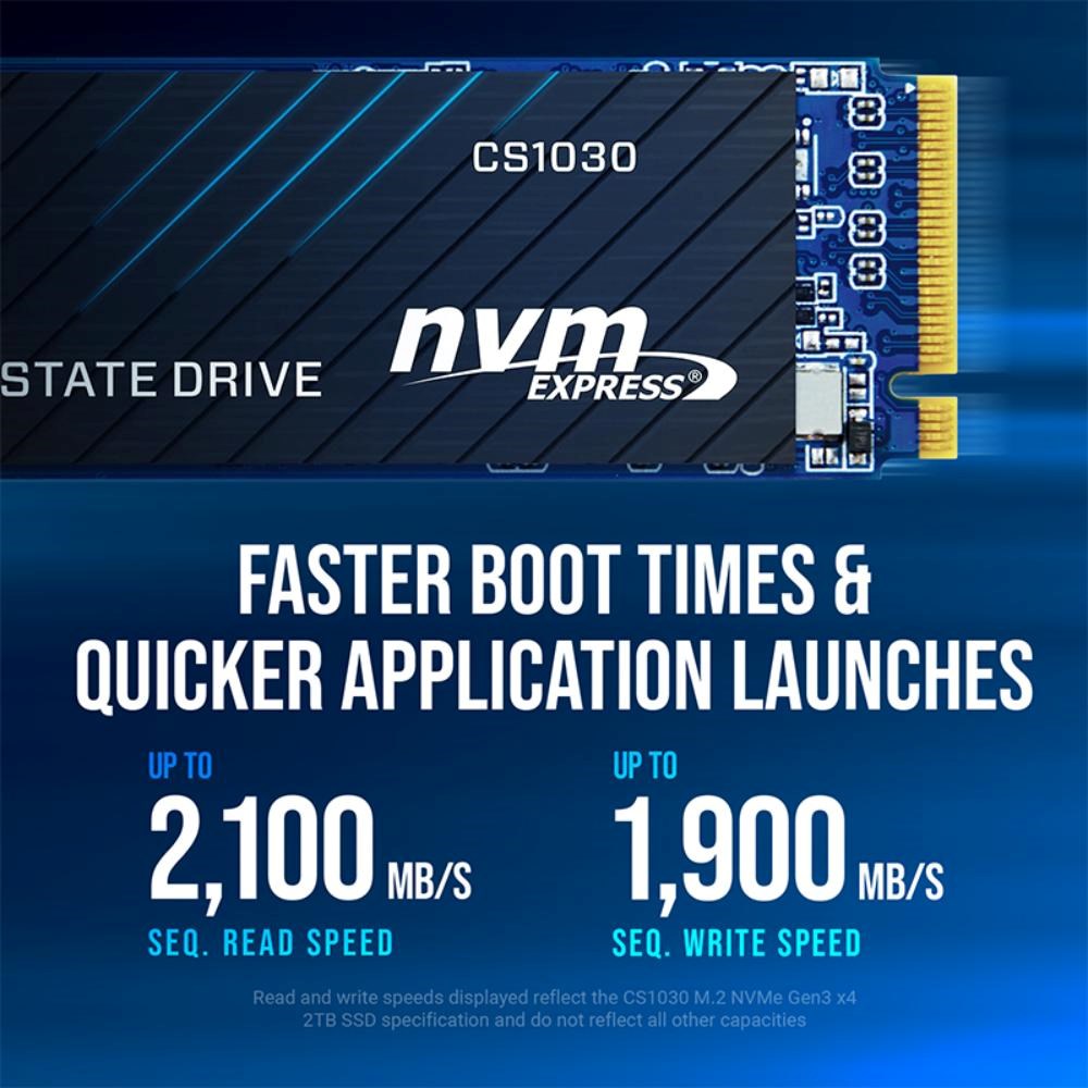 PNY SSD CS1030 500GB,  PCIe Gen3x4,  M.2 2280,  (R:2500/  W:1100MB/ s)3 