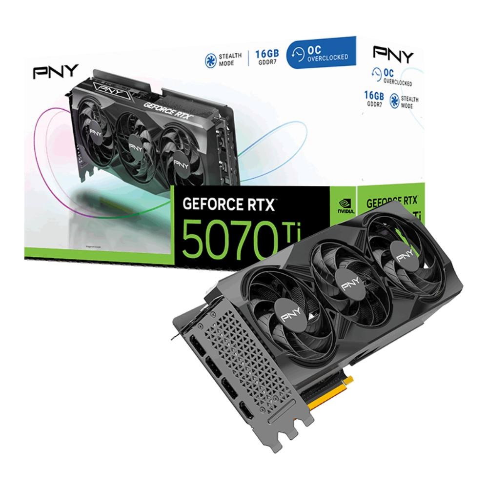 PNY VGA Nvidia GeForce RTX 5070 Ti 16GB OC Triple Fan,  RTX 5070 Ti OC,  16GB GDDR7,  3x DP,  1x HDMI0 