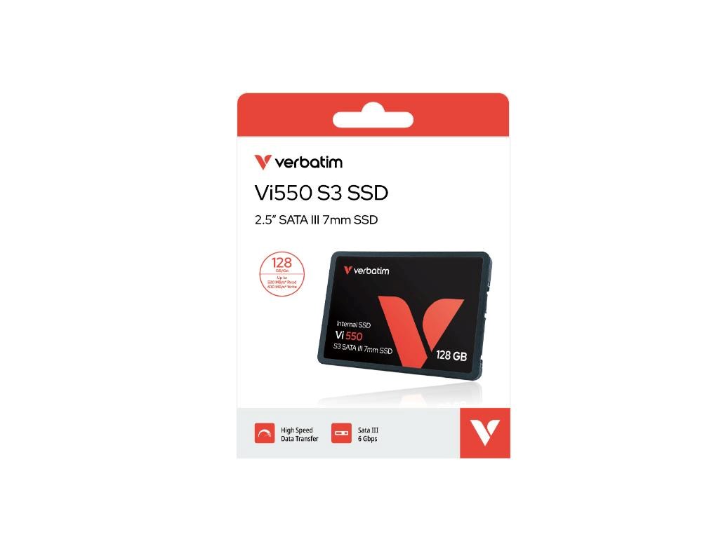 VERBATIM SSD Vi550 S3 128GB SATA III,  2.5” W 430/  R 560 MB/ s1 
