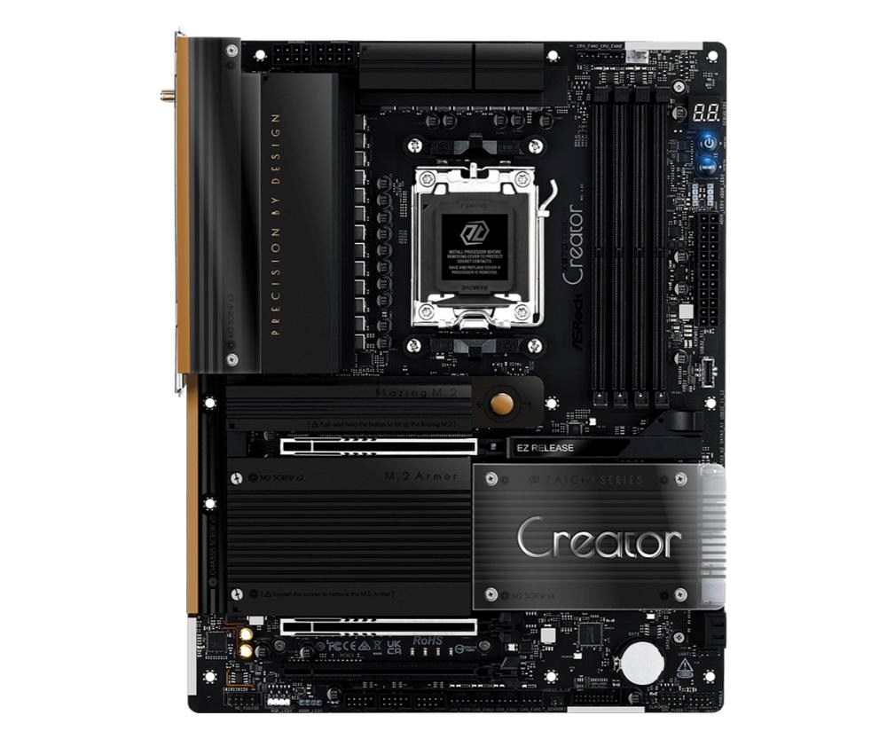 ASRock MB Sc AM5 X870 TAICHI Creator,  AMD X870,  4xDDR5,  1xHDMI,  2xUSB4,  WI-FI,  ATX1 