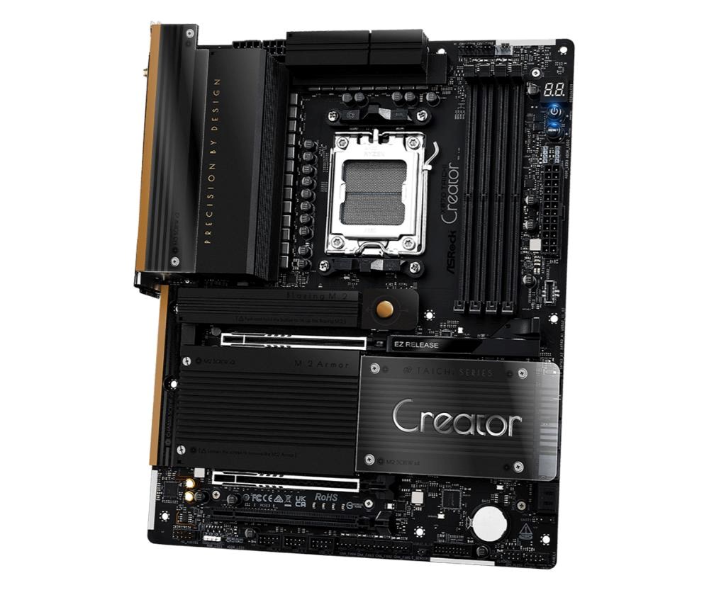 ASRock MB Sc AM5 X870 TAICHI Creator,  AMD X870,  4xDDR5,  1xHDMI,  2xUSB4,  WI-FI,  ATX3 
