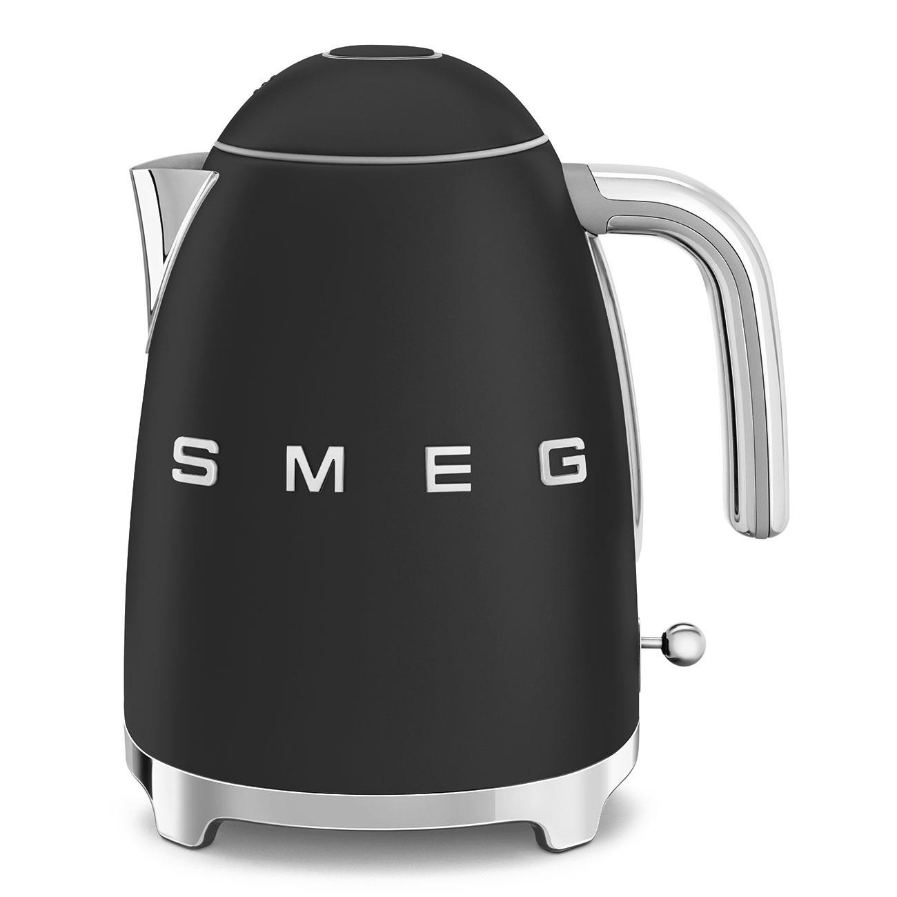 Smeg KLF03BLMEU,  rychlovarná konvice,  1, 7 l,  (7 šálků),  2400 W,  styl 50. let,  matná černá0 