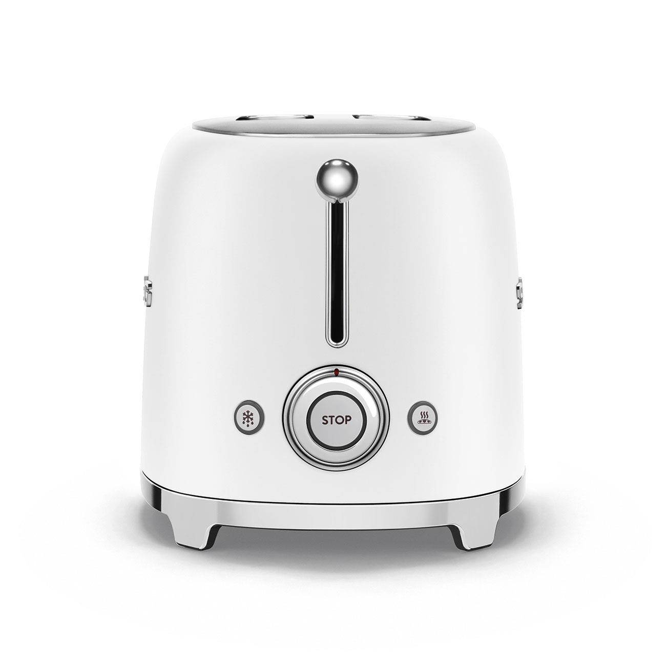 Smeg TSF01WHMEU toustovač / topinkovač, 2 toasty, 6 úrovní opékání, zásuvka na drobky, styl. 50. let, matně bílá2 