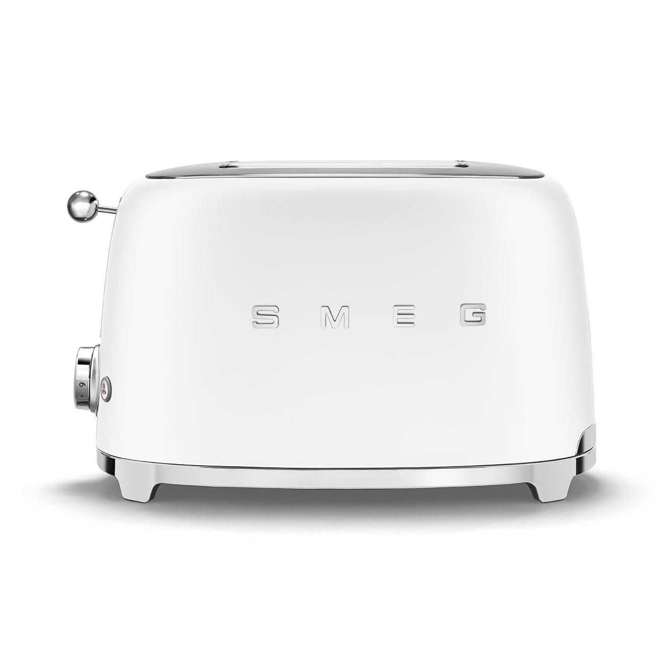 Smeg TSF01WHMEU toustovač / topinkovač, 2 toasty, 6 úrovní opékání, zásuvka na drobky, styl. 50. let, matně bílá3 