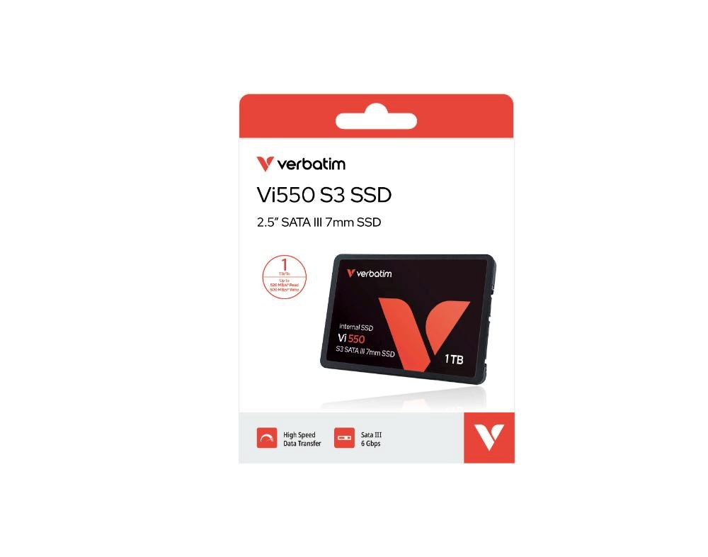 VERBATIM SSD Vi550 S3 1TB SATA III,  2.5” W 535/  R 560 MB/ s1 