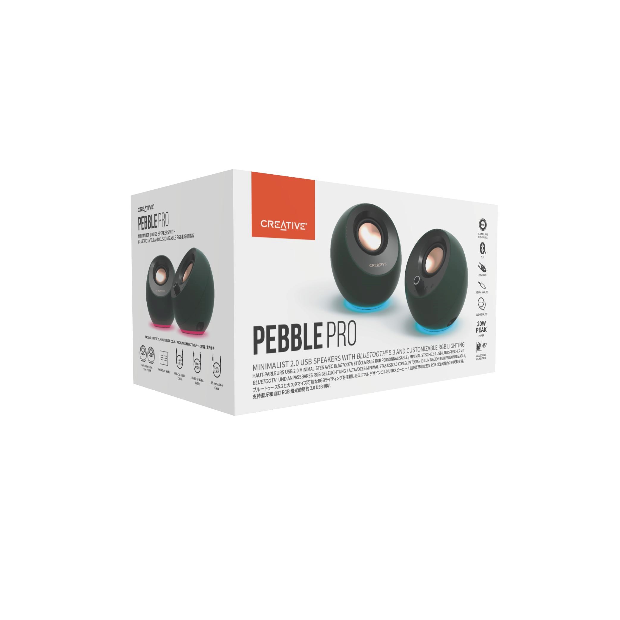 BAZAR - Creative repro Pebble Pro - mobilní reproduktor - bílý - Rozbaleno (Komplet)7 