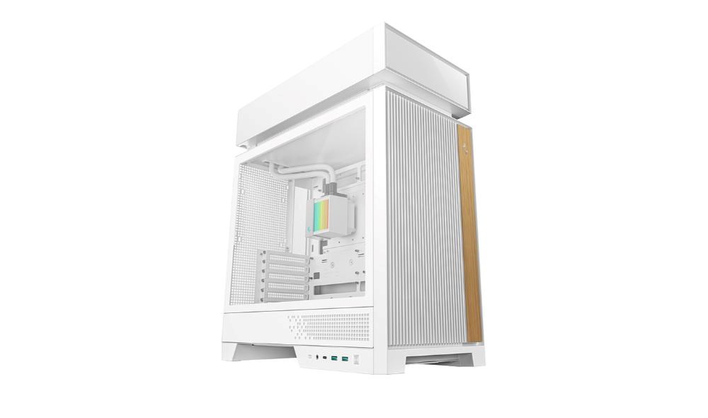 DEEPCOOL Case CL6600 WH,  ATX,  Průhledná bočnice,  vodní chlazení,  bílá0 