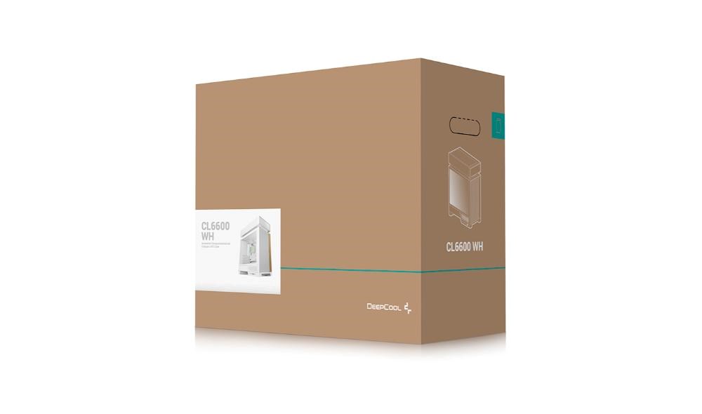 DEEPCOOL Case CL6600 WH,  ATX,  Průhledná bočnice,  vodní chlazení,  bílá4 