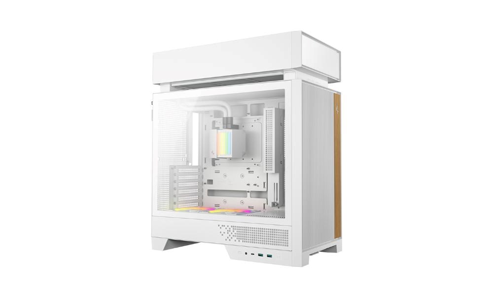 DEEPCOOL Case CL6600 WH,  ATX,  Průhledná bočnice,  vodní chlazení,  bílá5 