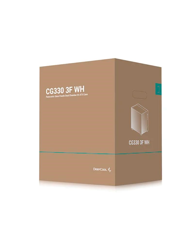 DEEPCOOL Case CG330 3F,  mATX,  Průhledná bočnice,  3x120mm ARGB Fan,  bílá2 