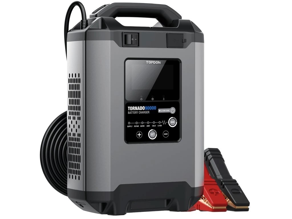 TOPDON Nabíjačka autobatérie Tornado 90000/ Príkon 1600W max/ 20-2800Ah/ Pre 12V a 24V/ 5-90A/ 11-31V