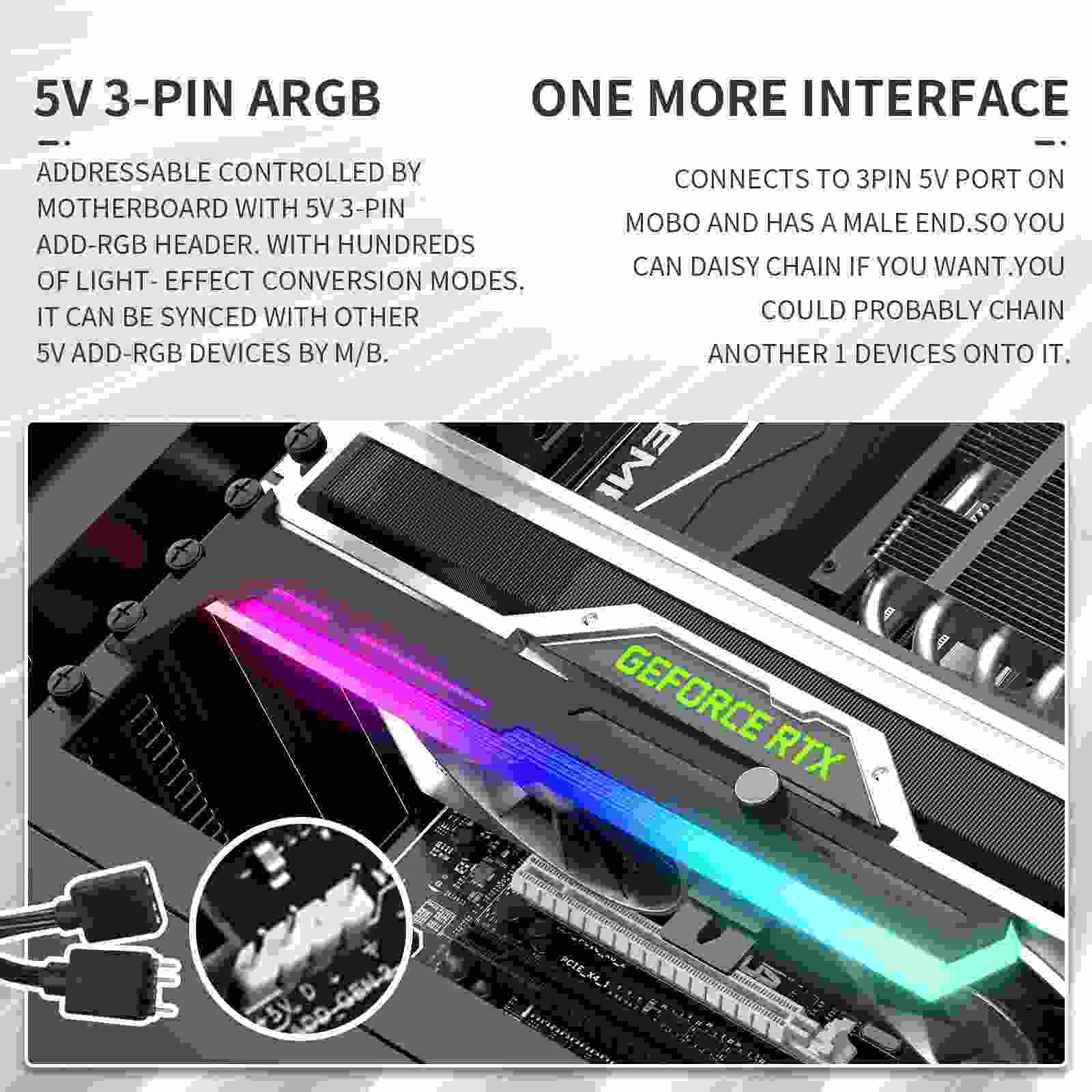 BAZAR - 1stCool Podpěra GPU Kovový držák ARGB,  černá - Rozbaleno (Komplet)4 