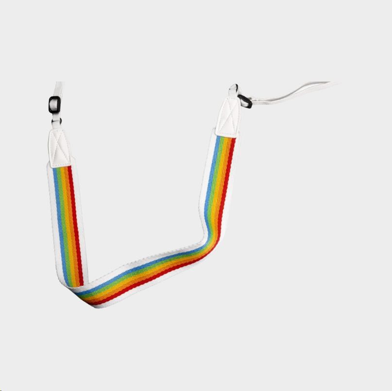 Polaroid Camera Strap Flat Rainbow White0 