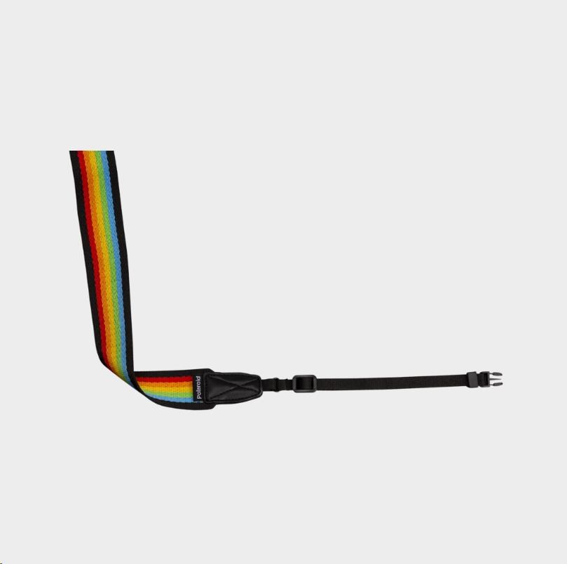 Polaroid Camera Strap Flat Rainbow Black1 