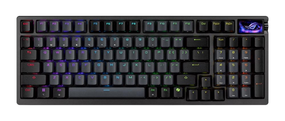ASUS klávesnice ROG Azoth 96 HE,  Mechanická,  Bezdrátová,  BT,  RF 2.4GHz,  US,  černá4 