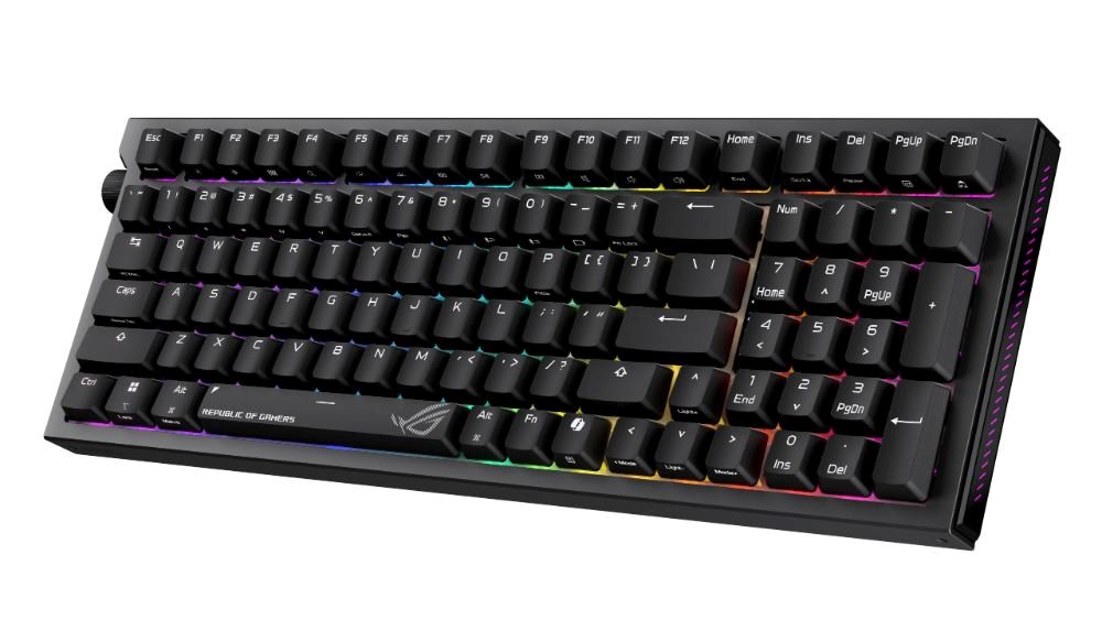 ASUS klávesnice ROG Strix Morph 96 WL,  Mechanická,  Bezdrátová,  CZ/ SK,  černá2 