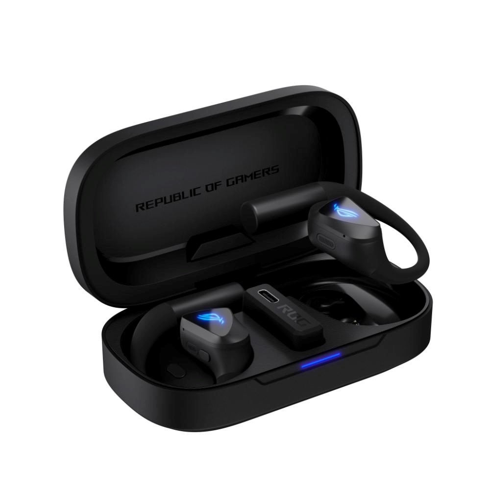 ASUS sluchátka ROG Cetra Open Wireless,  BT + RF 2.4 GHz,  RGB,  černá1 