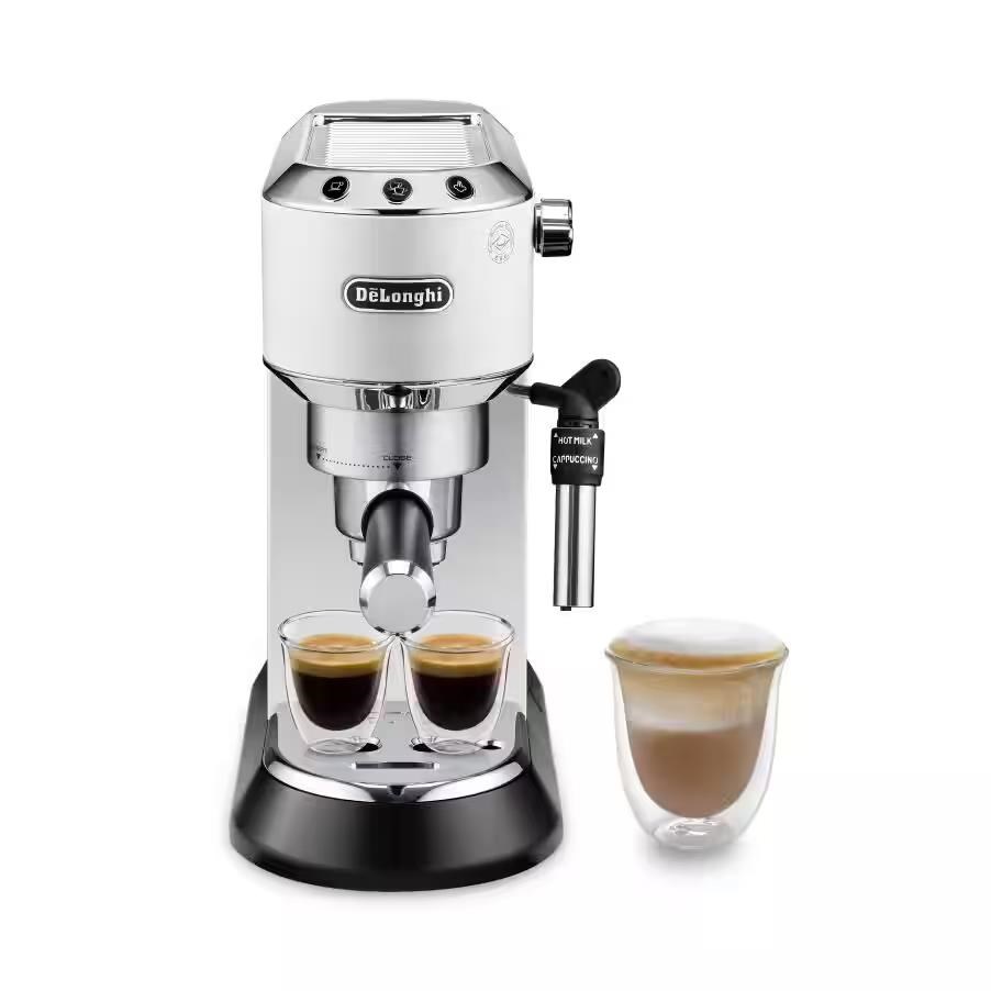 DeLonghi Dedica EC685.W Style pákový kávovar,  1450 W,  15 bar,  technologie Thermoblock,  Cappuccino systém,  bílá0 