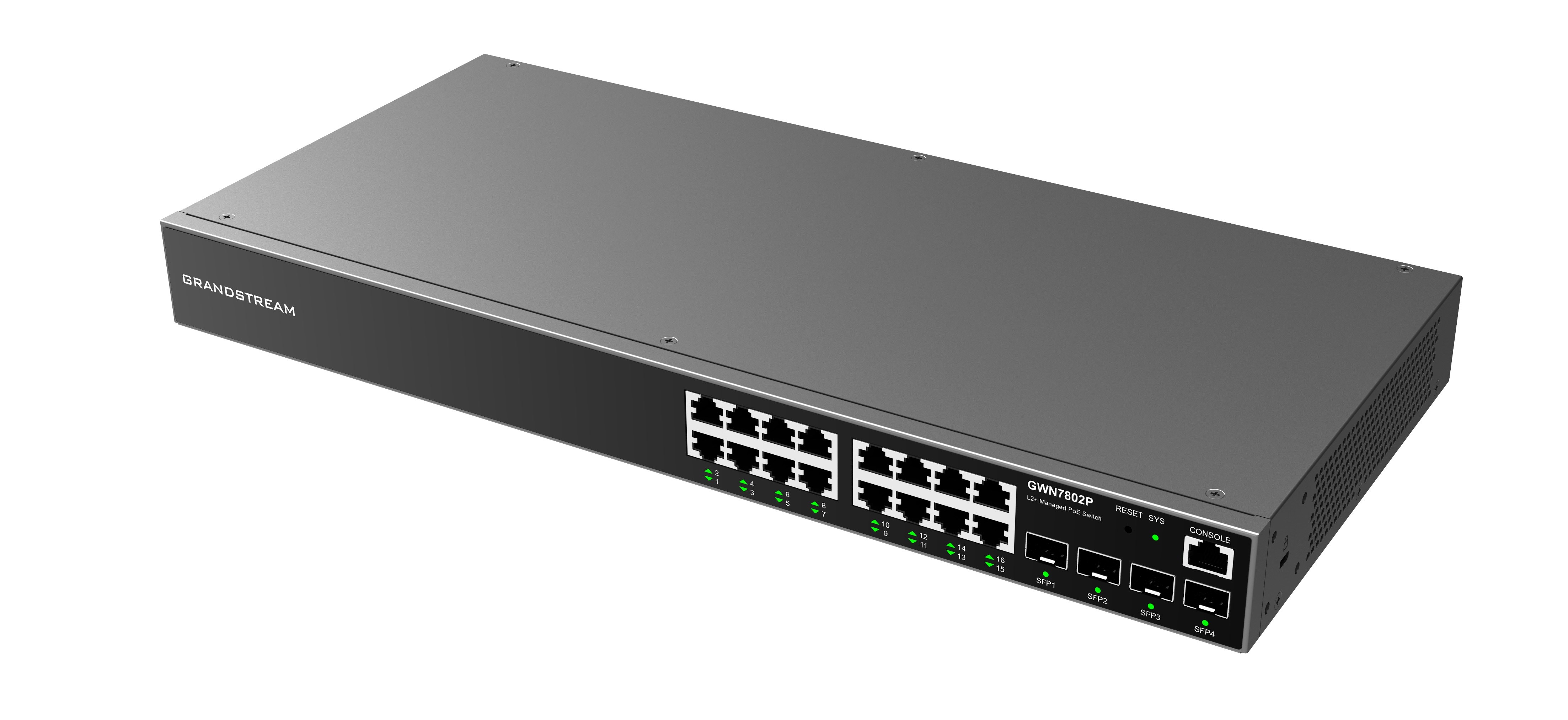 Grandstream GWN7802P Layer 2+ Managed Network PoE Switch 16 portů /  4 SFP1 