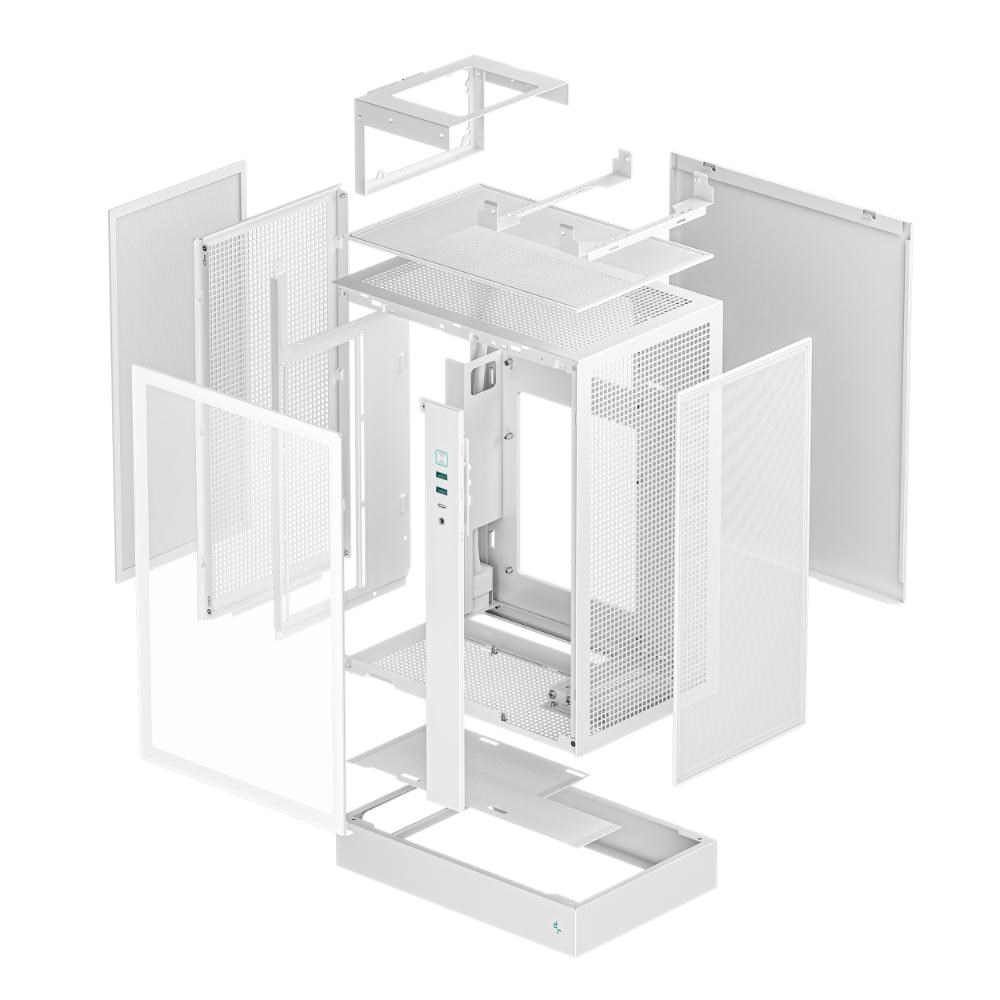 DEEPCOOL Case CH170 PLUS WH,  ATX,  Průhledná bočnice,  bílá9 