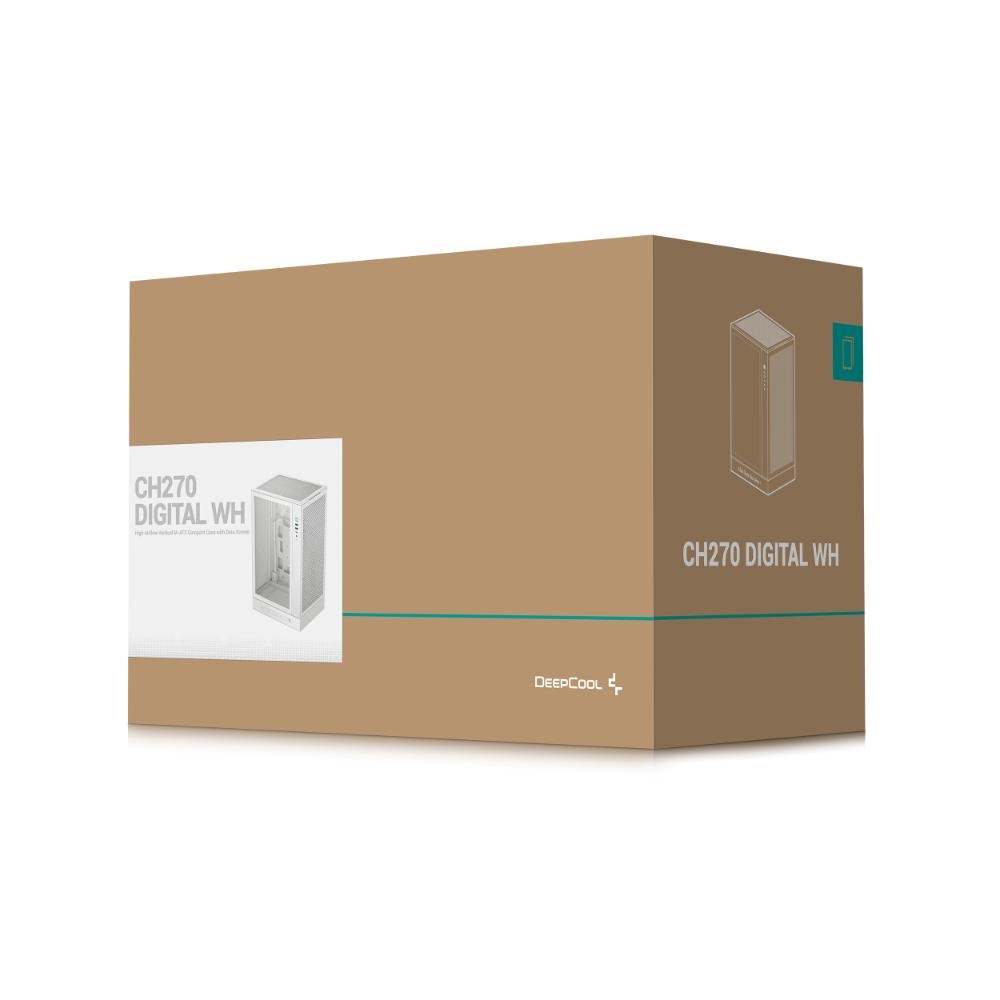 DEEPCOOL Case CH270 PLUS,  mATX,  Průhledná bočnice,  bílá10 