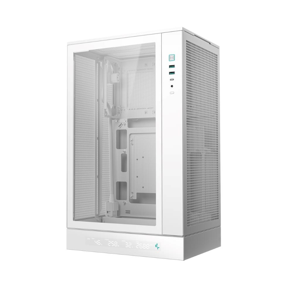 DEEPCOOL Case CH270 PLUS,  mATX,  Průhledná bočnice,  bílá2 