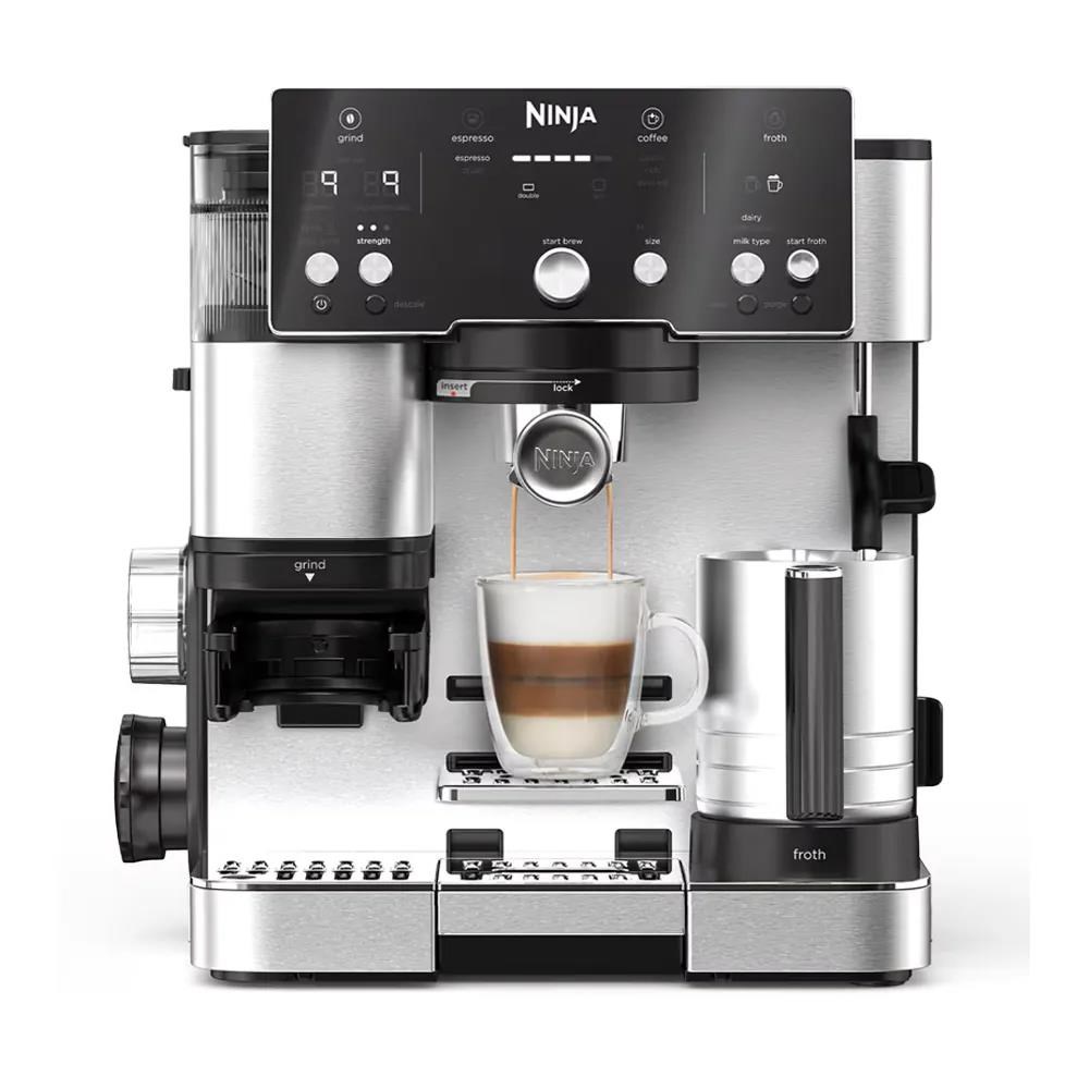 Ninja ES501EU Luxe™ Essential,  kávovar 2v1,  integrovaný mlýnek,  váha,  Barista Assist,  automatické pěnění mléka0 