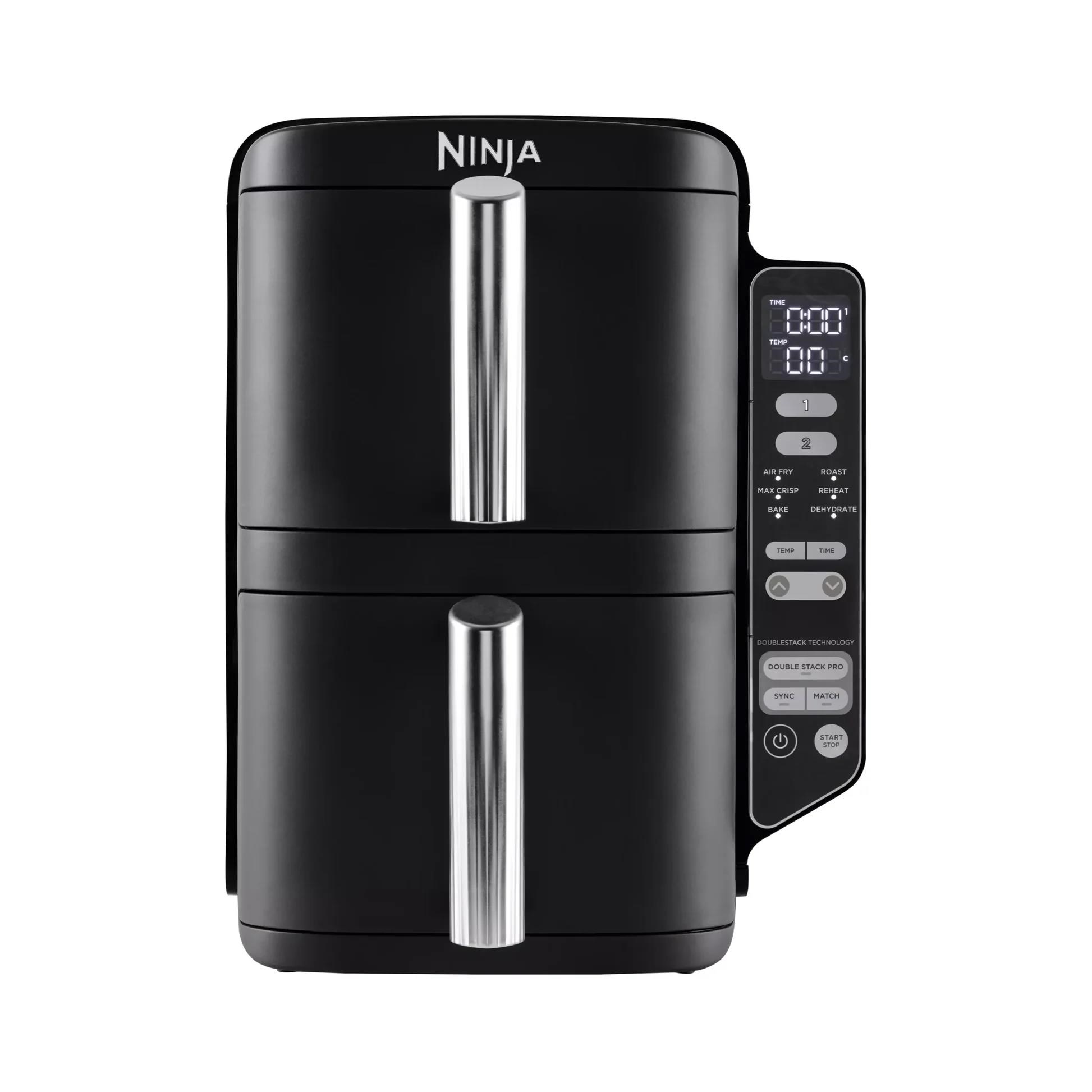 Ninja SL300EU Double Stack horkovzdušná fritéza,  7, 6l,  černá,  6 funkcí,  stohovatelné zásuvky,  nepřilnavé0 