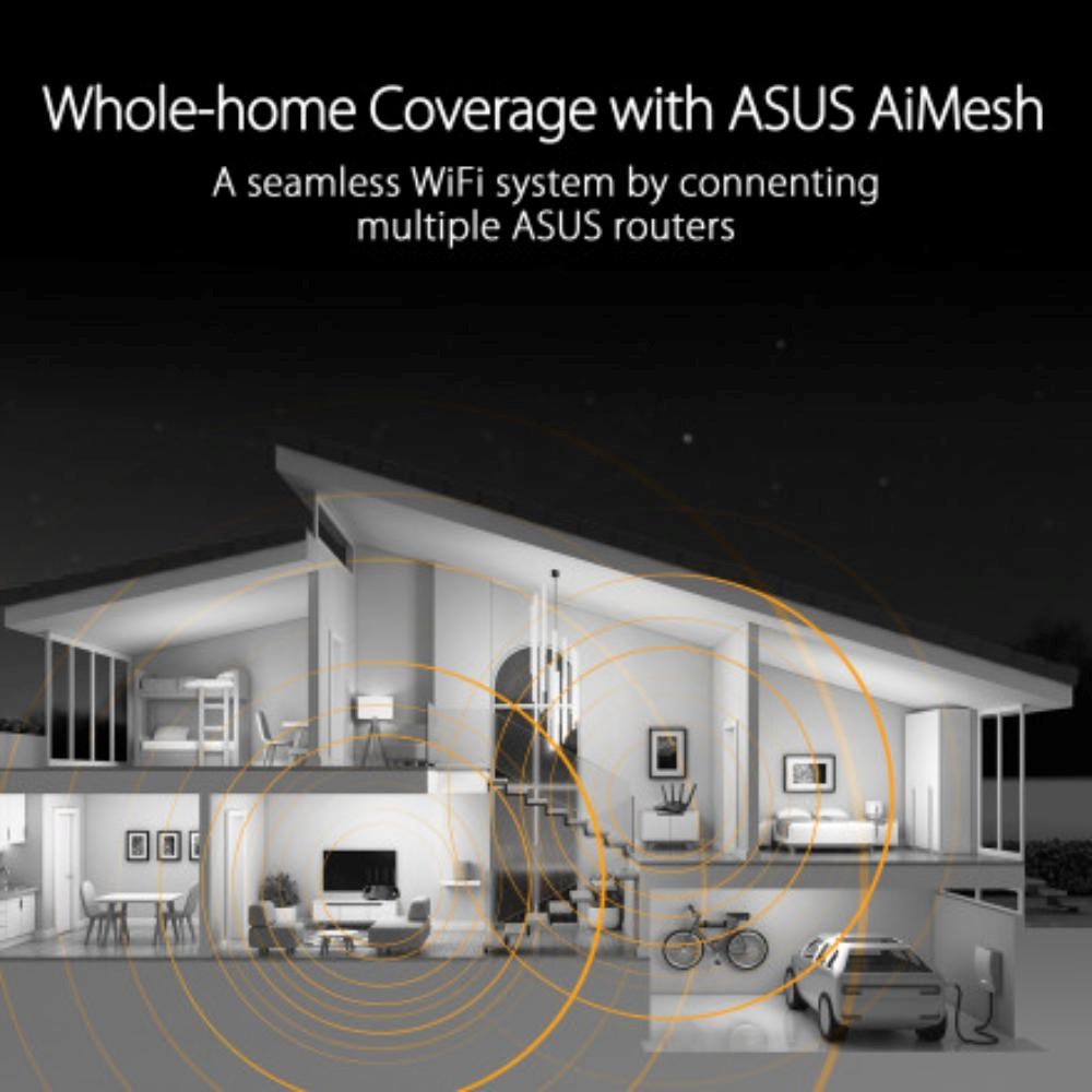 ASUS Herní Router TUF-BE3600 V2 Wifi 7 Router,  2x WAN,  3x LAN,  AiMesh9 