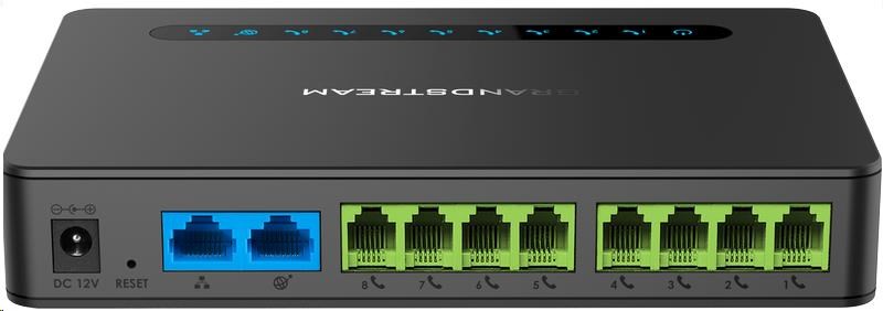 Grandstream HT818 V2 FXS ATA brána,  FXS portů: 8,  Počet SIP:21 