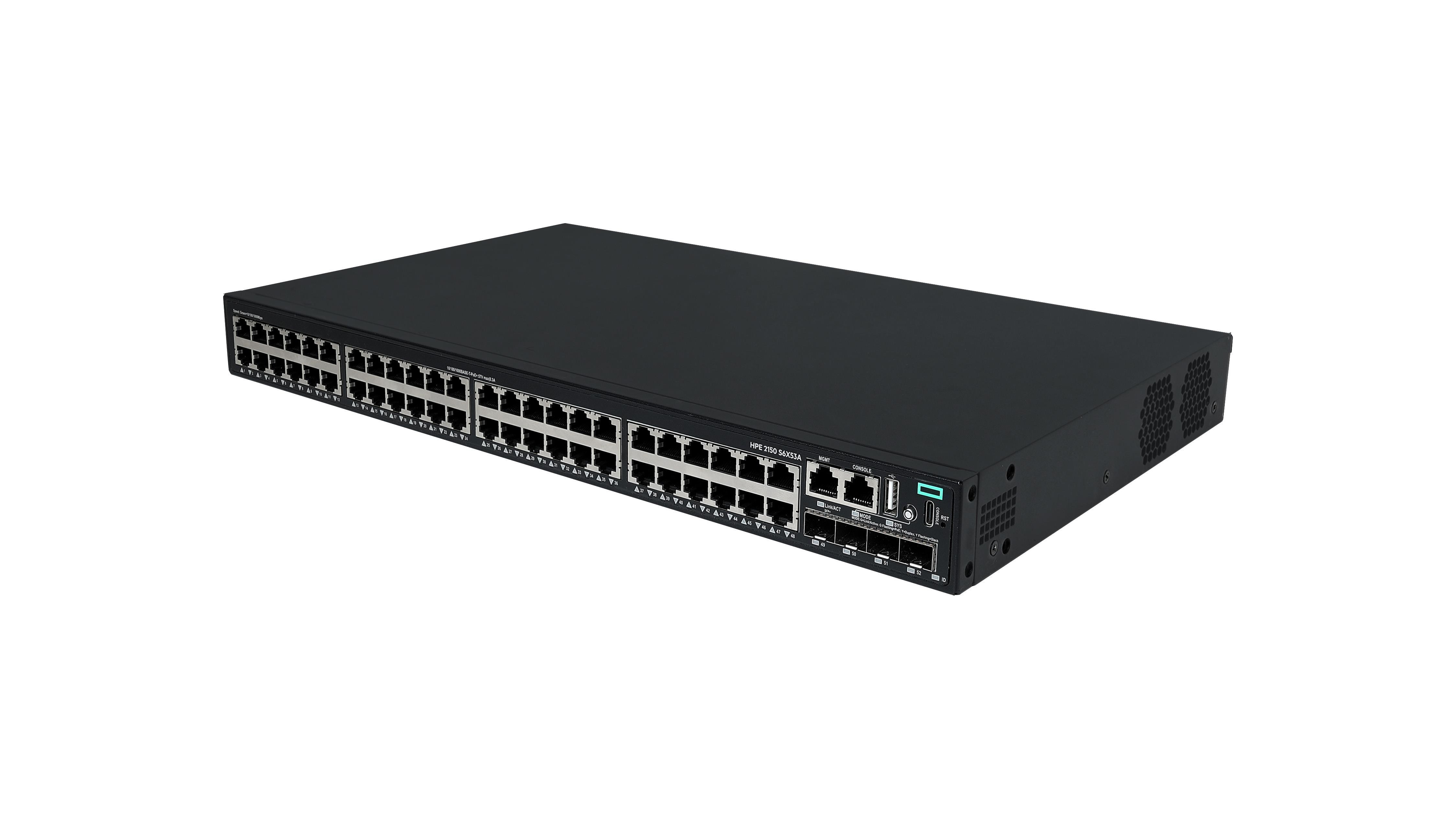 HPE Networking CW 2150 48p 10M/ 100M/ 1G PoE+ 4p SFP+ 1G/ 10G 390W Switch7 