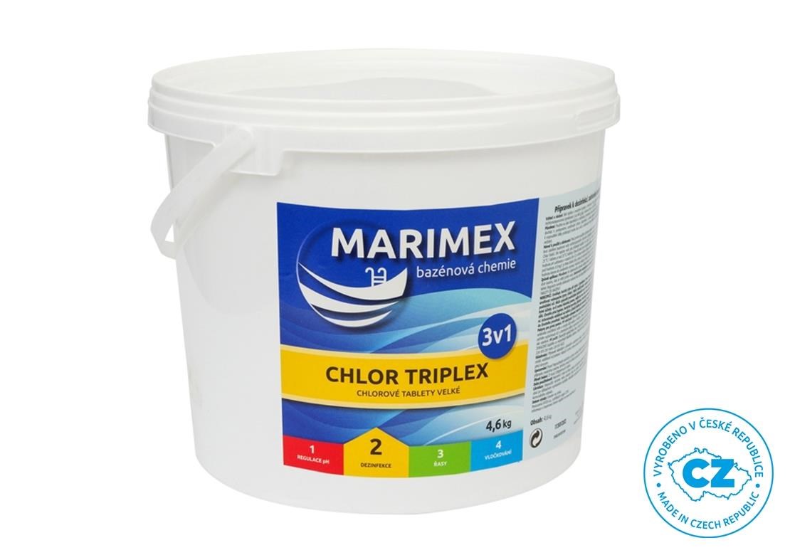 Marimex Chlor Triplex 4, 6 kg - bazénová chemie - DEZINFEKCE0 