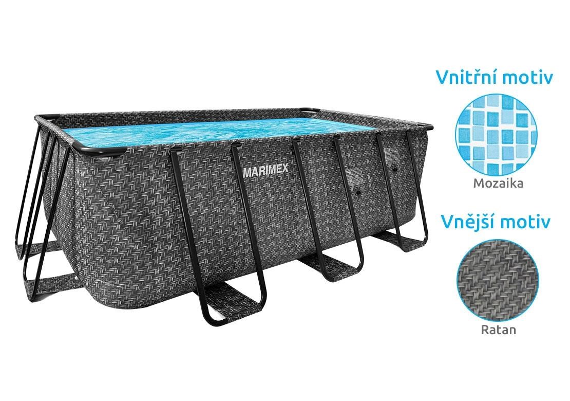 Marimex Florida Premium bazén 2, 15x4, 00x1, 22 m bez příslušenství - motiv RATAN2 