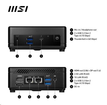 MSI PC Cubi 5 1M-482BEU,  Core 5 120U,  16GB,  N/ A,  N/ A,  No OS,  Black7 