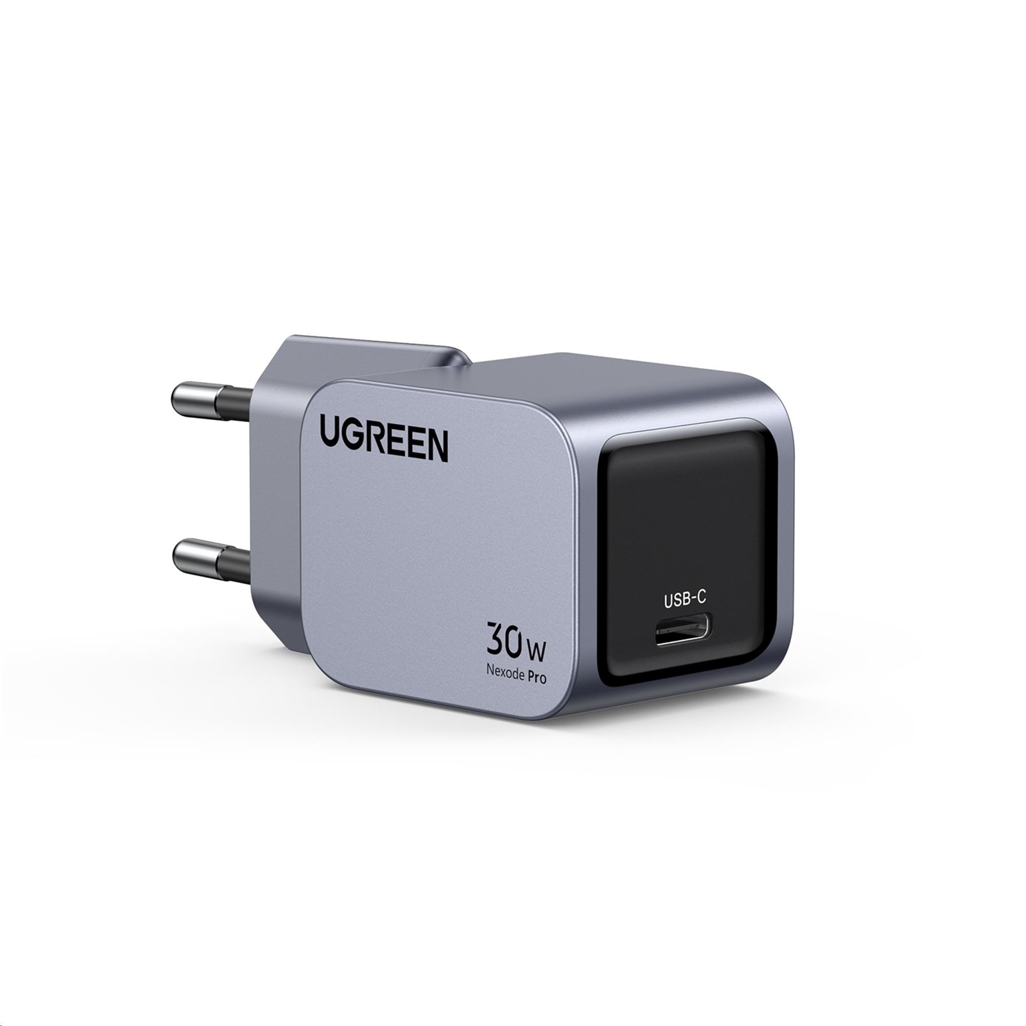 UGREEN síťová rychlonabíječka Nexode Pro 30W 1-Port USB-C,  GaN,  stříbrná4 