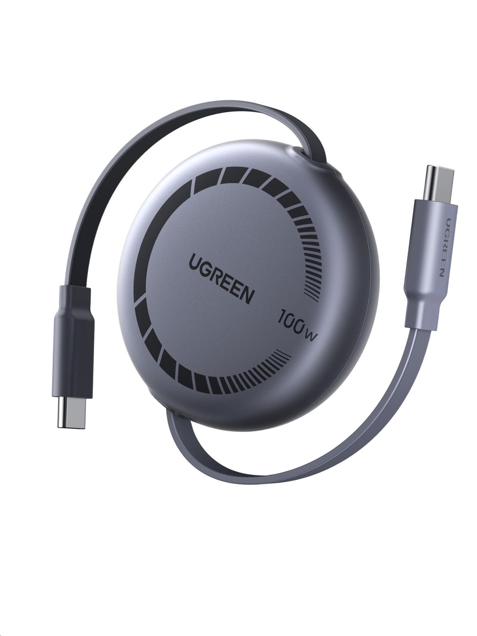 UGREEN navíjecí kabel USB-C,  1m,  stříbrná0 
