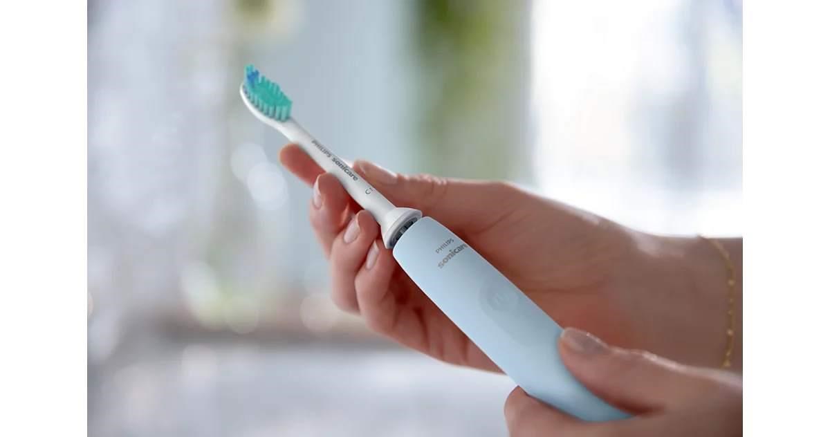 Philips Sonicare 2100 HX3651/ 12 sonický zubní kartáček,  světle modrý,  SmarTimer,  QuadPacer,  14denní výdrž2 