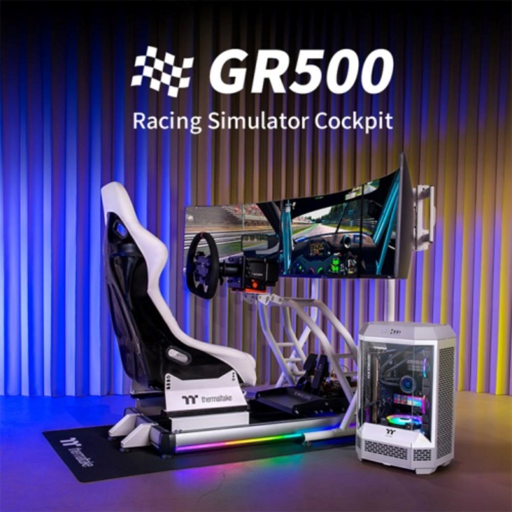THERMALTAKE Závodní kokpit GR500 Racing Simulator Cockpit,  Bílá0 
