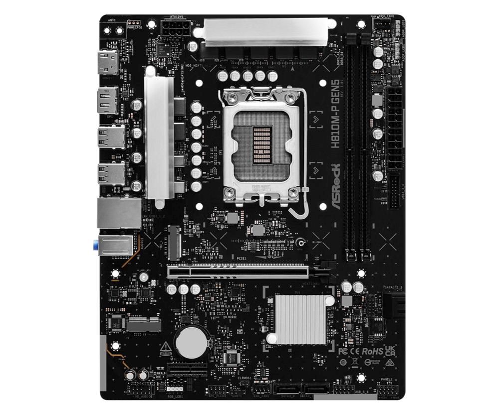 ASRock MB Sc LGA1851 H810M-P Gen5,  Intel H810,  2xDDR5, 1xDP,  1xHDMI,  mATX1 