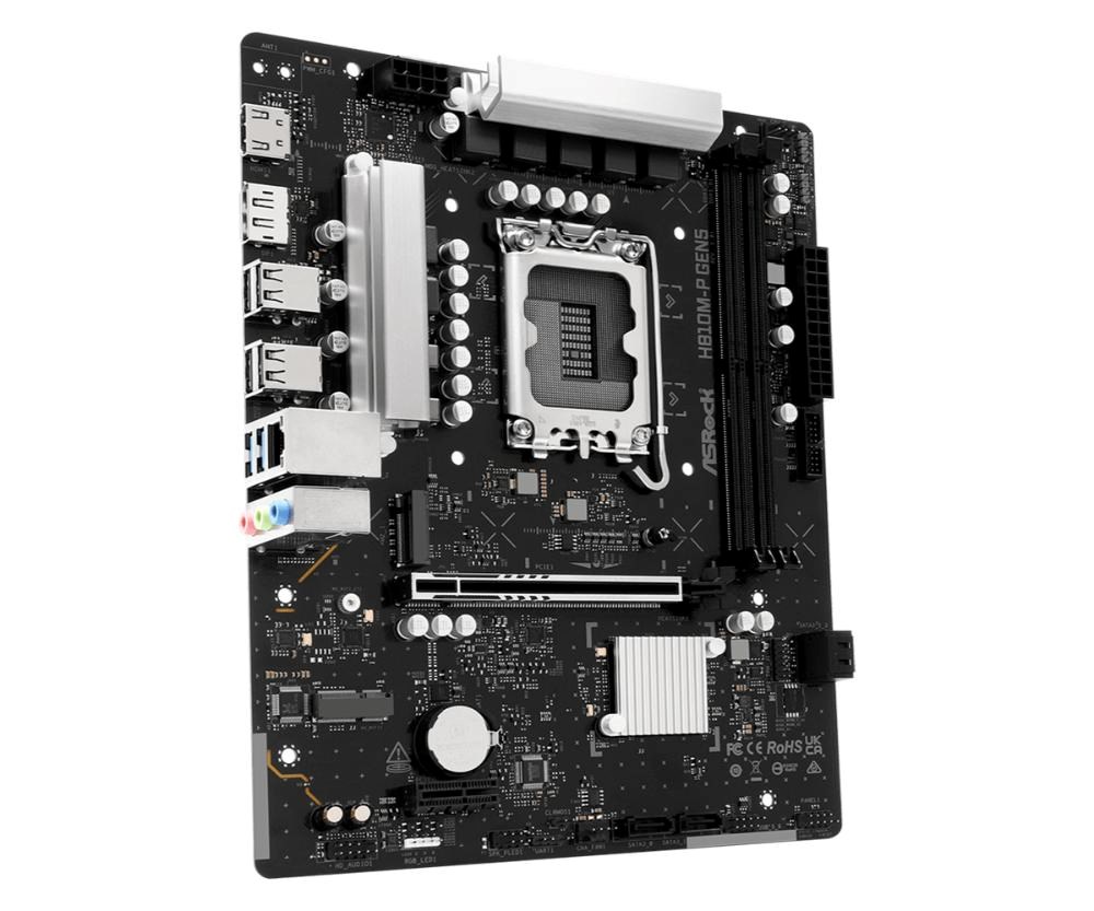 ASRock MB Sc LGA1851 H810M-P Gen5,  Intel H810,  2xDDR5, 1xDP,  1xHDMI,  mATX2 