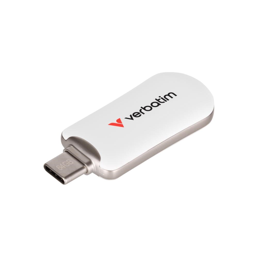 VERBATIM Flash Disk 256GB Plectra USB-C 3.0,  bílá1 