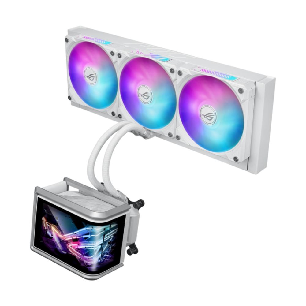 ASUS vodní chladič CPU AIO ROG RYUO IV SLC 360 ARGB,  3x120 mm,  LGA1851,  AM5,  bílá0 