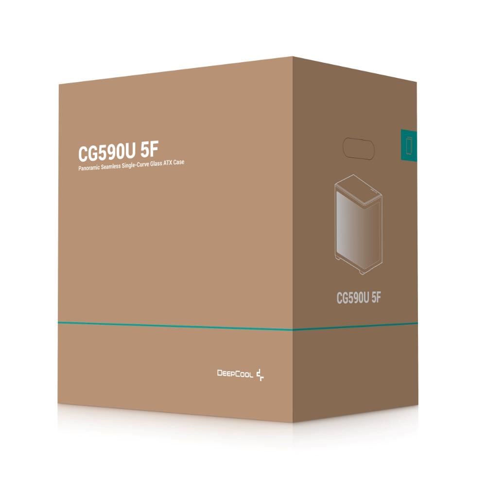 DEEPCOOL Case CG590U 5F,  ATX,  Průhledná bočnice,  5x120mm ARGB Fan,  černá8 
