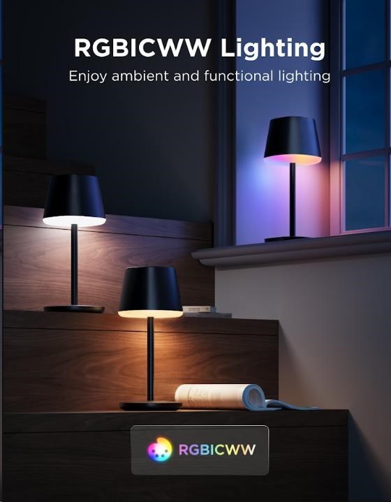 Govee Table Lamp Classic S RGBICWW stolní lampa,  Matter5 