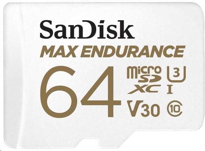 SanDisk MicroSDHC karta 64GB MAX Endurance + adaptér,  30, 000 hodin0 