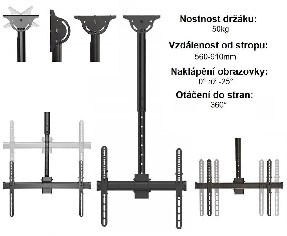 Stropní držák televize Fiber Novelty T400
3 