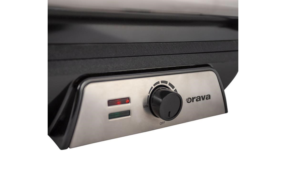 BAZAR - Orava Grillchef 4 elektrický kontaktní gril,  2000 W,  regulace teploty,  manuální ovládání,  tepelně izolovaná ruko5 