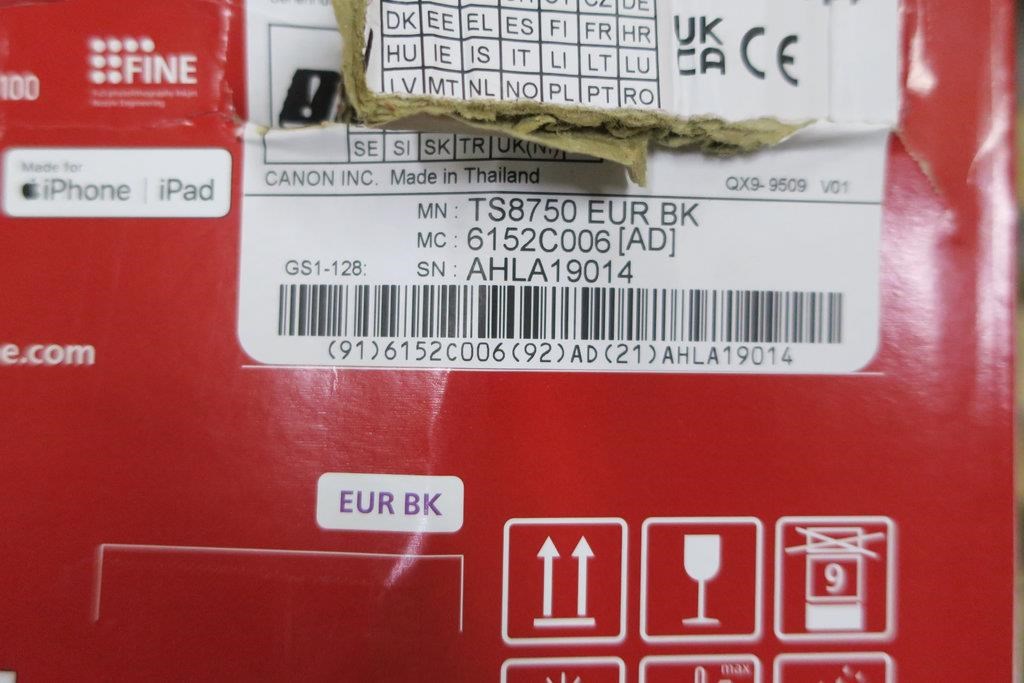 BAZAR - Canon PIXMA Tiskárna TS8750 Černá MF(tisk, kopírka, sken, cloud) A4,  15obr./ min.,  LCD,  USB,  Wi-Fi - Poškozený obal6 