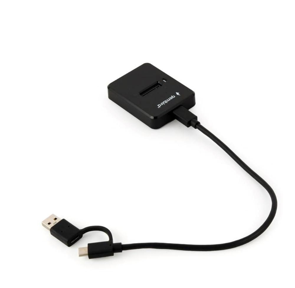 GEMBIRD dokovací stanice pro stolní počítače DD-U3M2,  USB-C,  M.2 SATA,  NVMe SSD,  černá1 